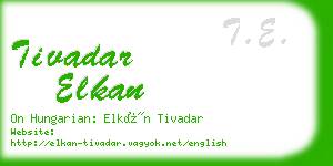 tivadar elkan business card